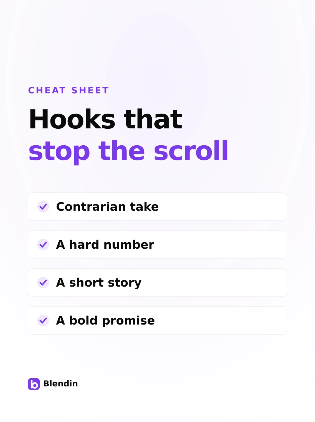 Cheat Sheet format