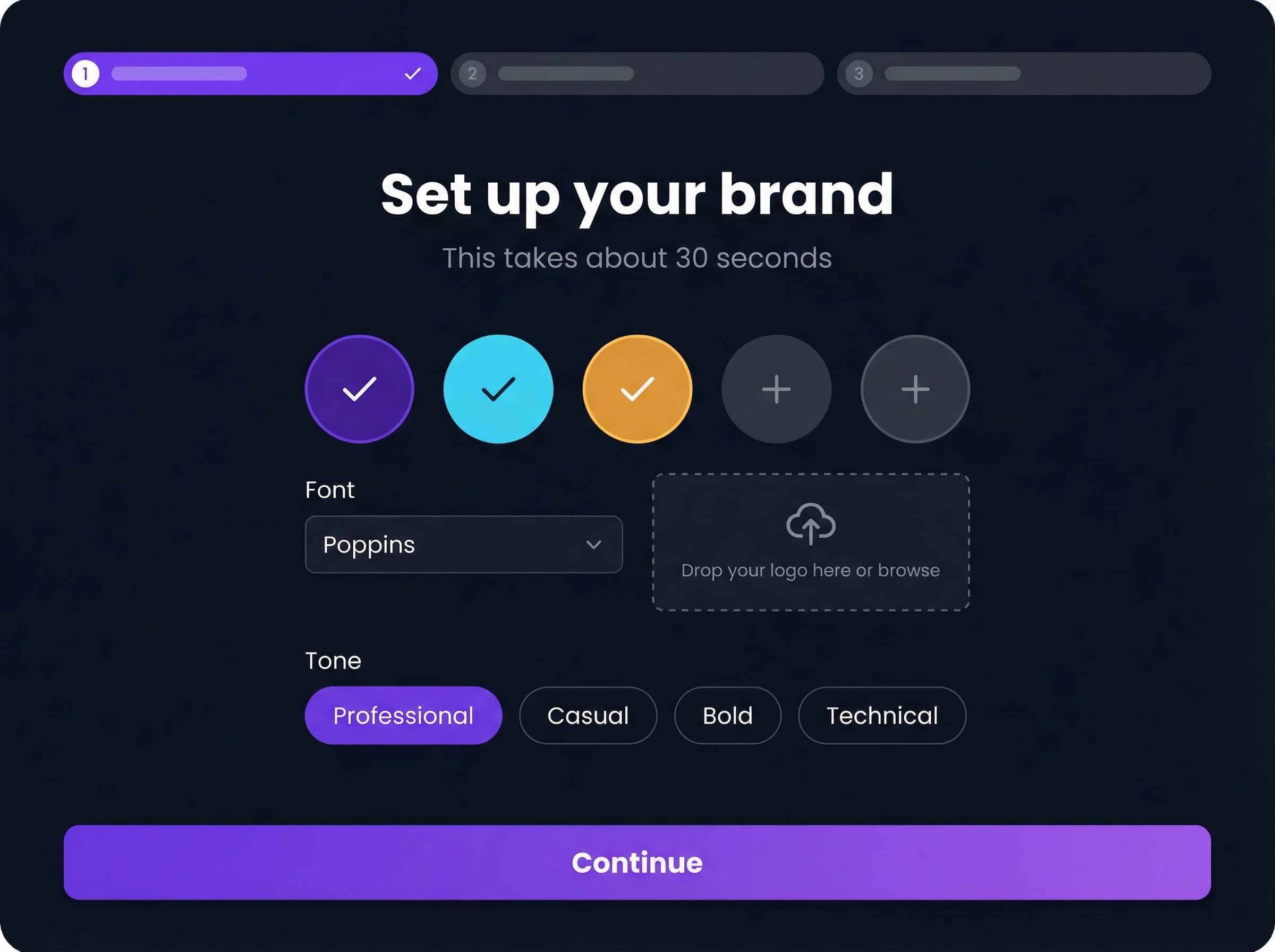 Brand Kit setup in Blendin